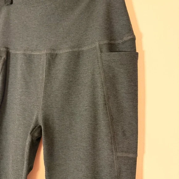 Beyond Yoga Dark Grey Spacedye Out Of Pocket High Waisted Midi Leggings Size L - Picture 6 of 9